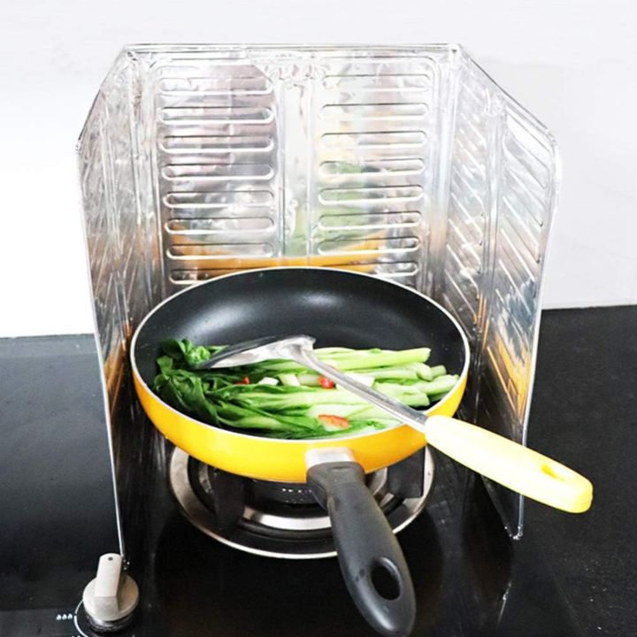 Kitchen Oil Splash Guard – Foldable Aluminum Foil Stove Baffle, Heat Insulation Oil-Proof Splatter Screen for Gas Stove Cooking