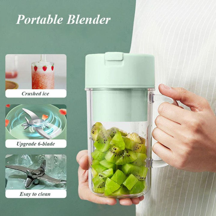 Portable Juice Cup Blender – Mini Fruit Blender with Straw for Fresh Smoothies & Juice | USB Rechargeable Travel Juicer Cup
