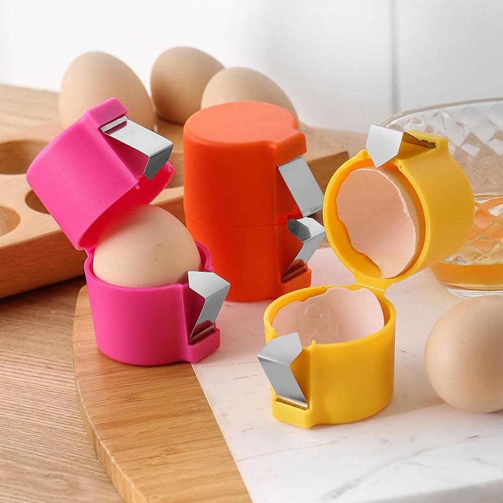One-Click Egg Cracker & Separator – Stainless Steel Blade Egg Opener Tool, Mess-Free Kitchen Gadget for Baking & Cooking