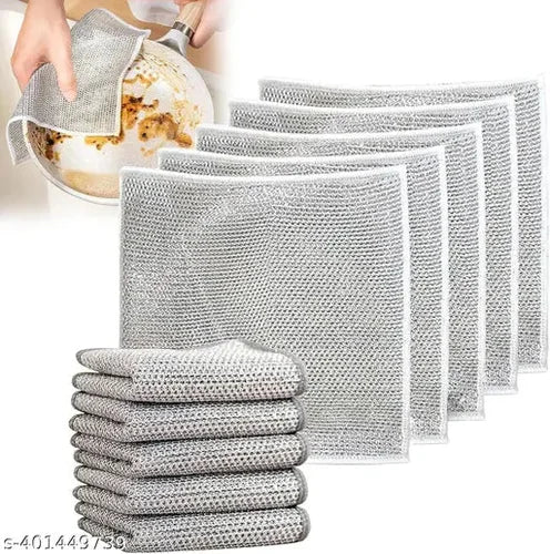 Wire Dishwashing Cloth Set – Stainless Steel Mesh Scrubber Cloths for Pots, Pans & Dishes | Reusable Scouring Pad Cloth