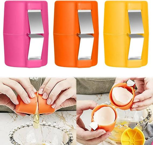 One-Click Egg Cracker & Separator – Stainless Steel Blade Egg Opener Tool, Mess-Free Kitchen Gadget for Baking & Cooking
