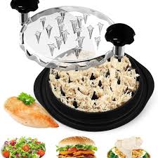 Manual Chicken Shredder Tool with Twist Handle | Model LT-9901 | Meat Shredder for Chicken, Beef & Pork | Pulling & Mincing Kitchen Gadget with Lid | Black