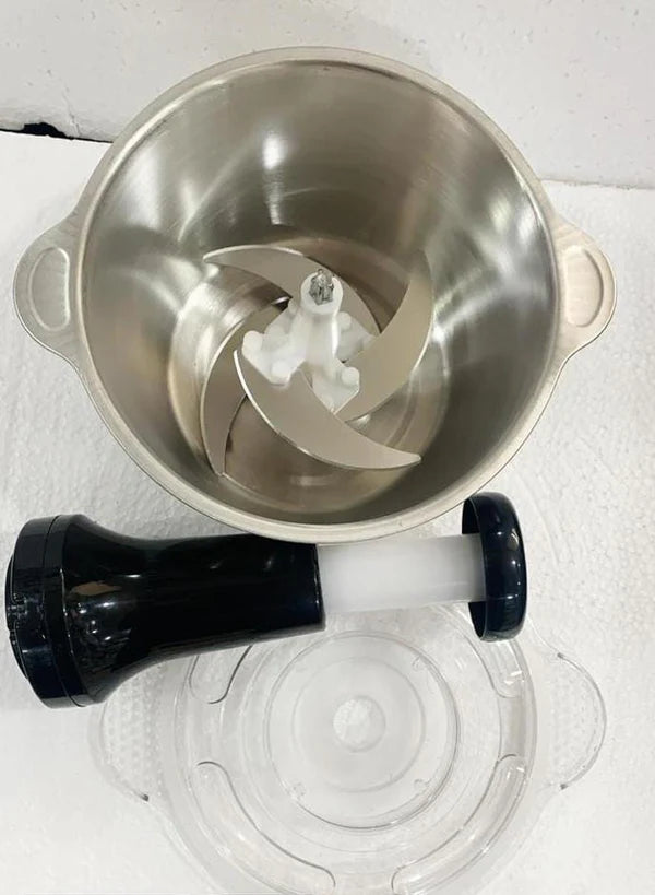 2 Litre Manual Push Chopper – Stainless Steel Meat & Vegetable Chopper, SUS304 Premium Quality Hand Press Food Processor