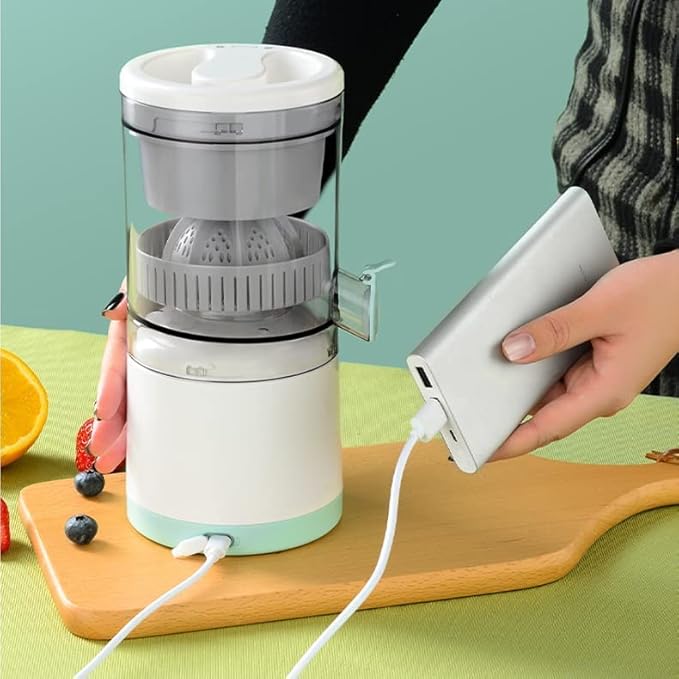 Portable Electric Citrus Juicer – USB Rechargeable Orange Juicer for Home, Travel & Office | Wireless Fruit Juice Maker