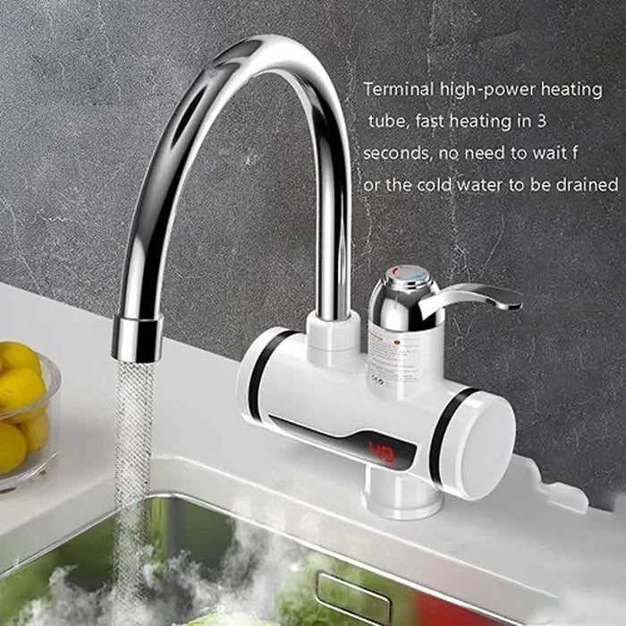 Electric Instant Heating Faucet | Digital Temperature Display | Plastic handle | Kitchen & Bathroom Hot Water Tap