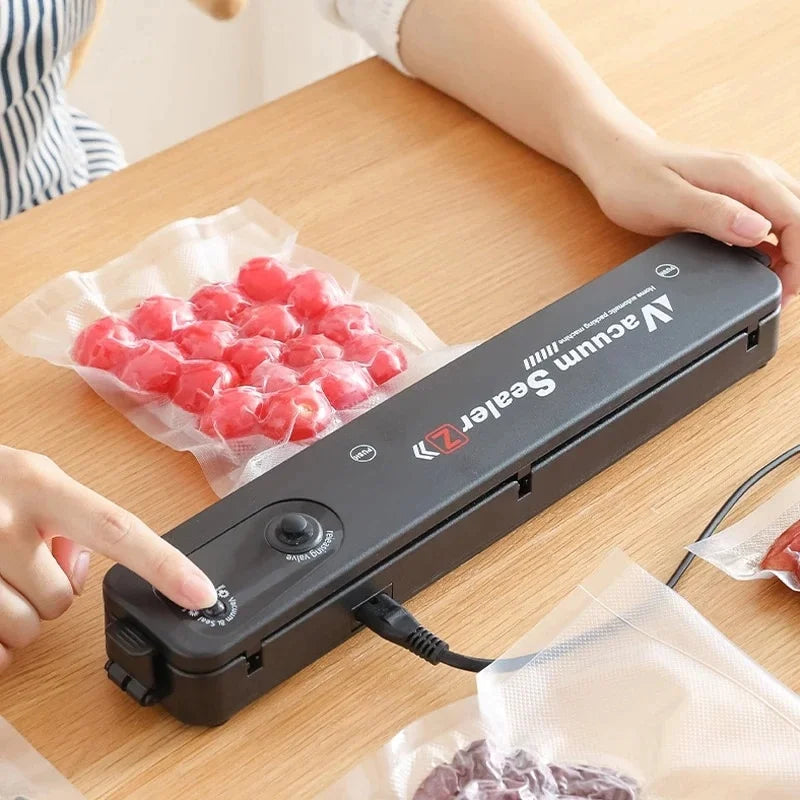 Automatic Vacuum Sealer Machine – Home Food Sealing System with Sealer Bags for Dry & Moist Food Storage, Compact Vacuum Packer