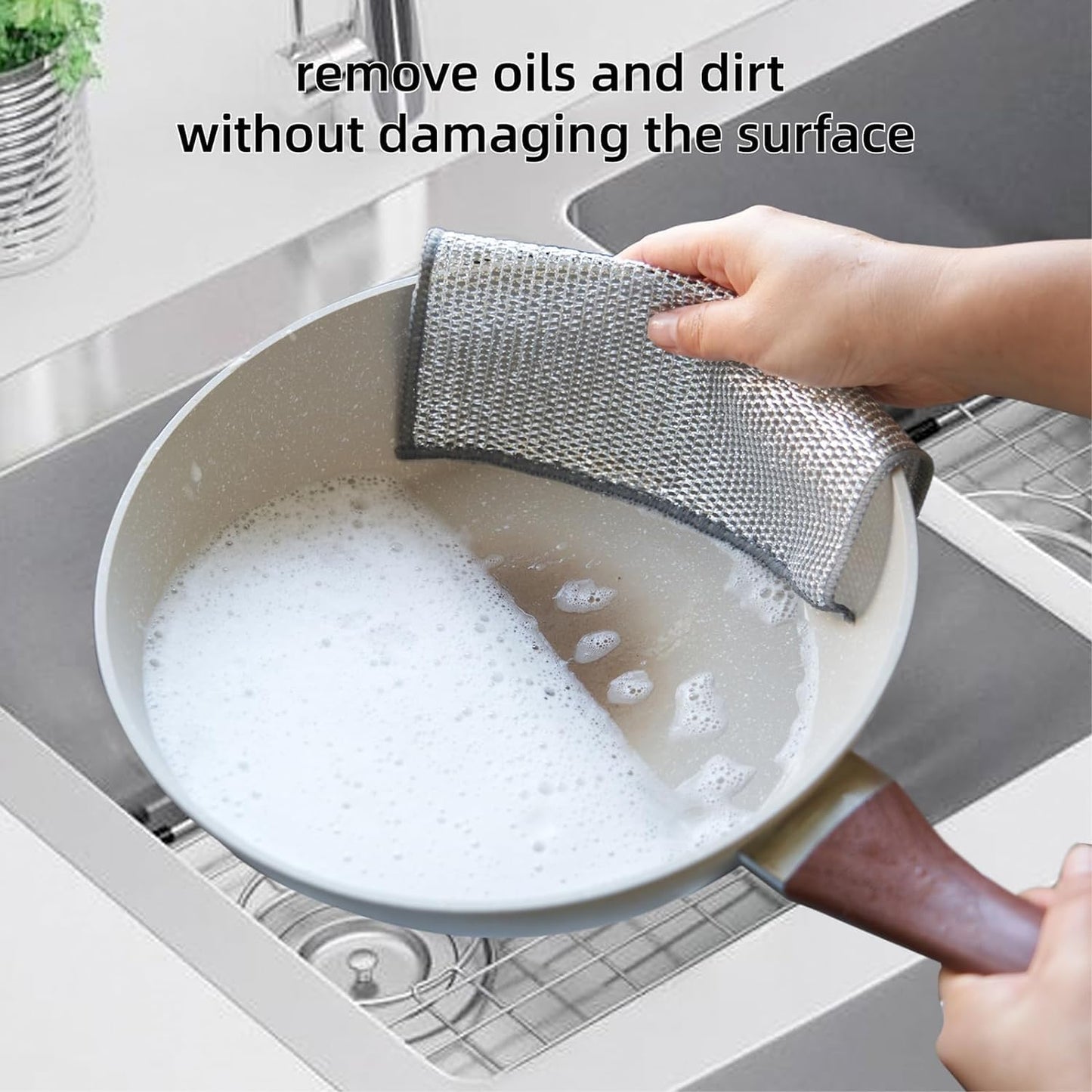 Wire Dishwashing Cloth Set – Stainless Steel Mesh Scrubber Cloths for Pots, Pans & Dishes | Reusable Scouring Pad Cloth