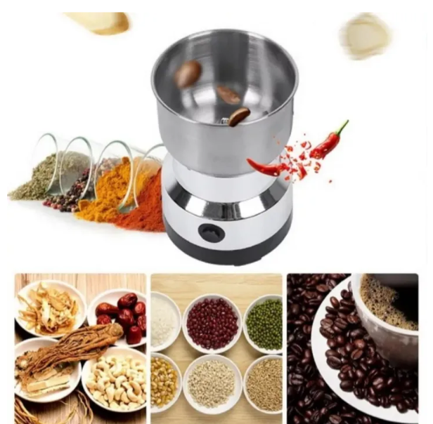 RAF 300W electric coffee grinder with stainless steel blades. Multifunctional grinding for coffee beans, spices & nuts. Washable & easy to clean
