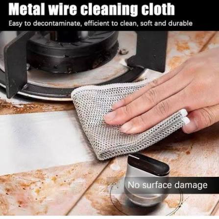 Wire Dishwashing Cloth Set – Stainless Steel Mesh Scrubber Cloths for Pots, Pans & Dishes | Reusable Scouring Pad Cloth