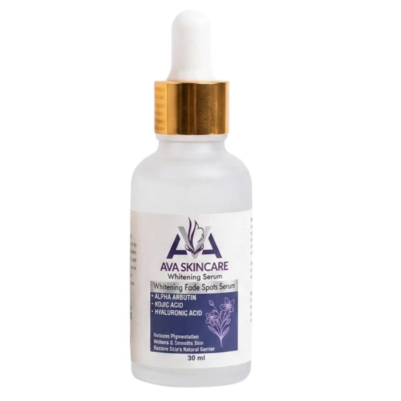 AVA Skincare Whitening Serum – Fade Spots Serum with Alpha Arbutin, Kojic Acid & Hyaluronic Acid | Pigmentation Reducing Serum