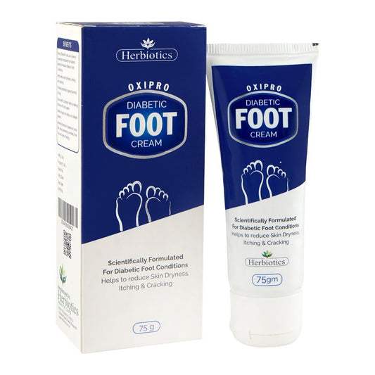 Herbiotics Oxipro Diabetic Foot Cream – Foot Care Cream for Dry, Cracked & Itchy Skin | Scientifically Formulated 75g
