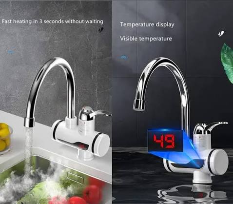 Electric Instant Heating Faucet | Digital Temperature Display | Plastic handle | Kitchen & Bathroom Hot Water Tap