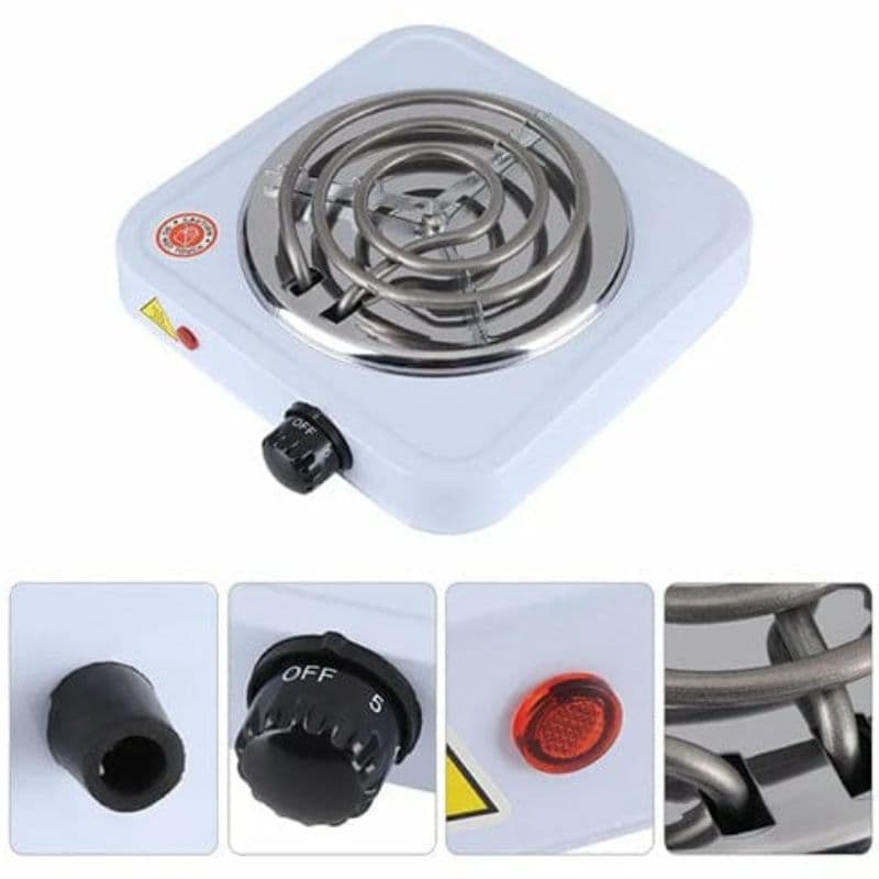 Electric Single Burner Hot Plate – Portable Coil Stove with Adjustable Temperature Control, Mini Countertop Cooker for Home & Travel