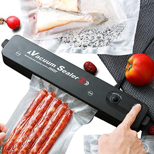 Automatic Vacuum Sealer Machine – Home Food Sealing System with Sealer Bags for Dry & Moist Food Storage, Compact Vacuum Packer