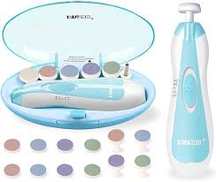 Premium 6-in-1 Electric Baby Nail Trimmer Set | Safe Infant Nail Filer & Manicure Pedicure Kit with LED Light & Storage Case | Cell Operated | Random Color