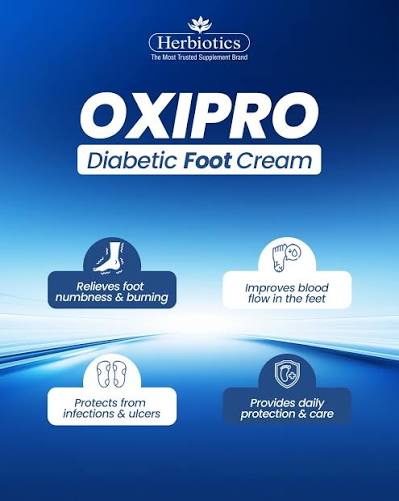 Herbiotics Oxipro Diabetic Foot Cream – Foot Care Cream for Dry, Cracked & Itchy Skin | Scientifically Formulated 75g