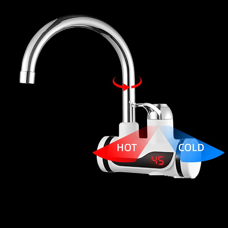 Electric Instant Heating Faucet | Digital Temperature Display | Plastic handle | Kitchen & Bathroom Hot Water Tap
