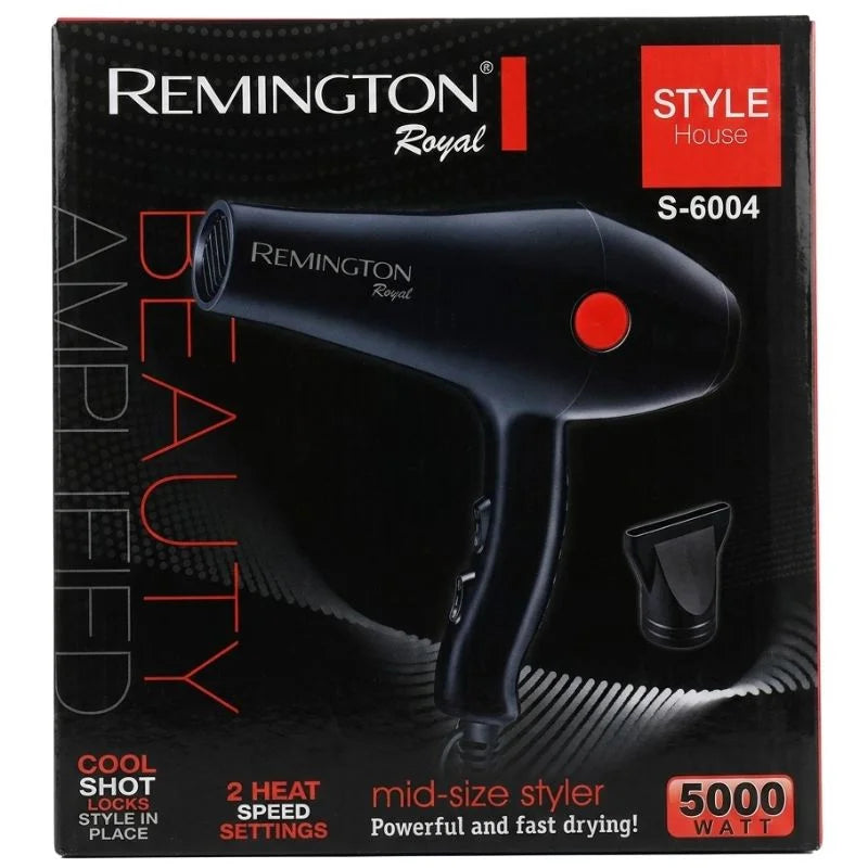 Remington RM-6002 Salon Compact Hair Dryer – Powerful Professional Hair Dryer with Concentrator Nozzle | Delux Series