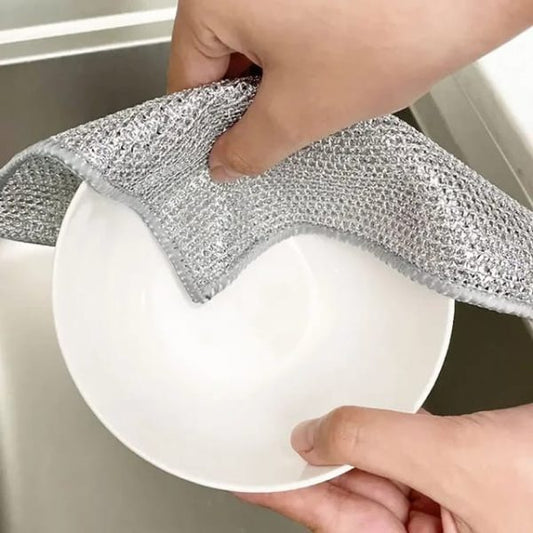 Wire Dishwashing Cloth Set – Stainless Steel Mesh Scrubber Cloths for Pots, Pans & Dishes | Reusable Scouring Pad Cloth