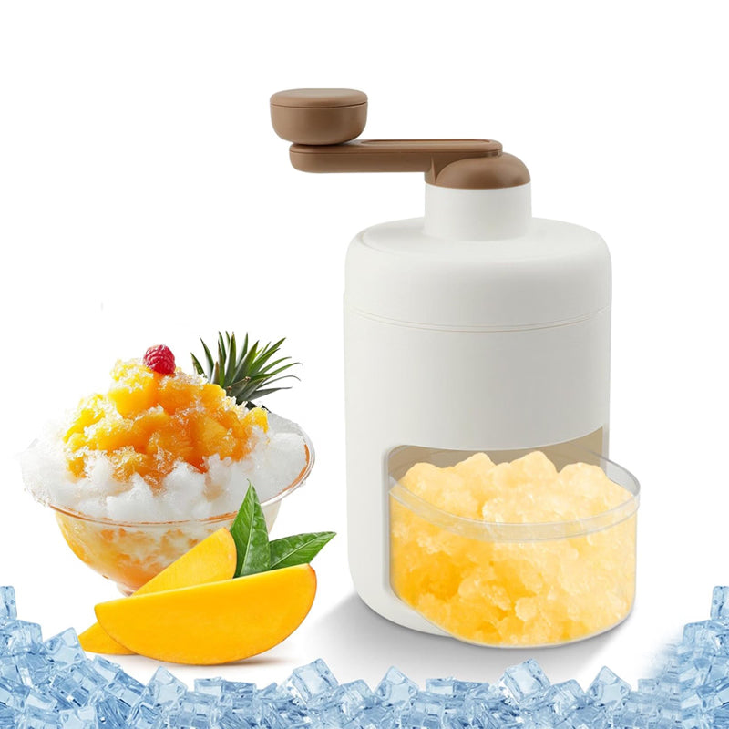 Make shaved ice, snow cones & slushies at home with this manual hand crank ice shaver. No electricity needed—portable, easy to use, great for kids & parties.