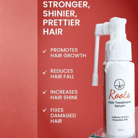 Roots Hair Treatment Serum – Argan Oil, Rosemary Oil & Vitamin E Hair Growth Serum | Pure Essential Oil Blend, 50ml