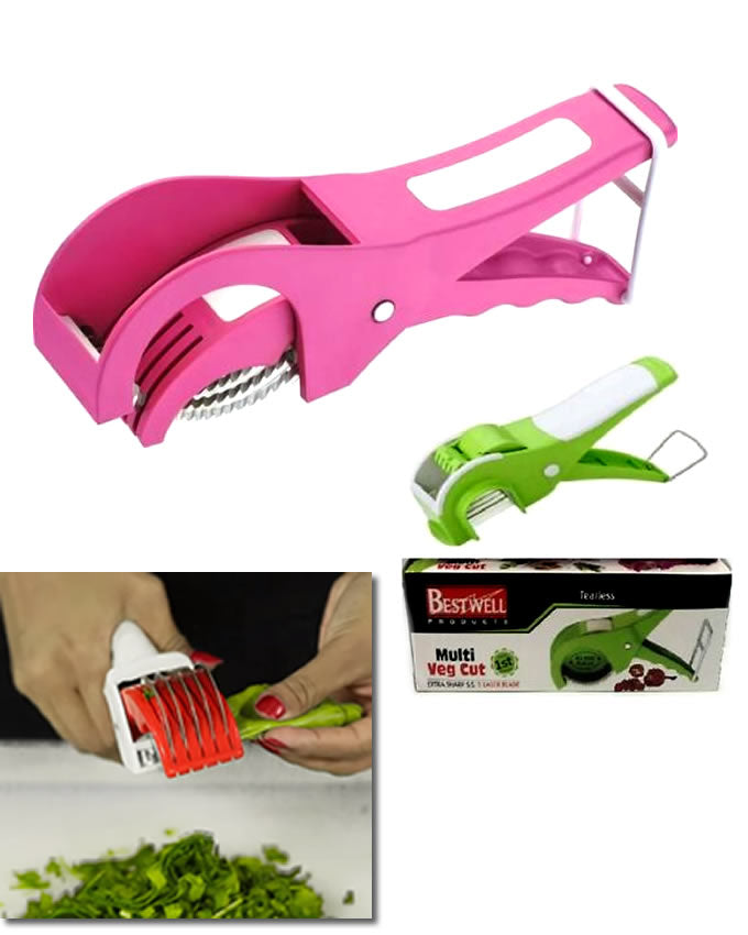 Multi Vegetable Cutter & Peeler – 5 Blade Stainless Steel Slicer for Chilly, Banana, Carrot, Radish & More