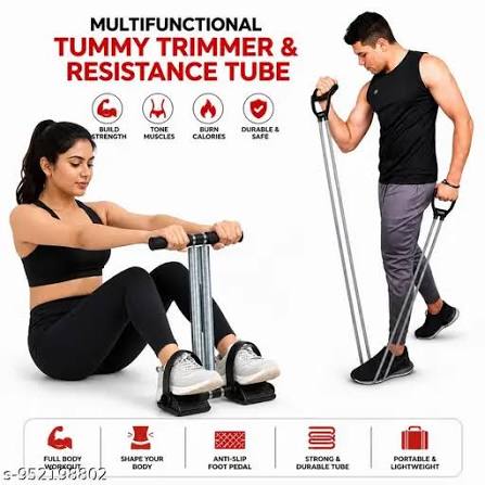 Double Spring Resistance Training Tummy Trimmer | Abdominal Exercise & Full Body Workout Tool | Home Gym Fitness Equipment